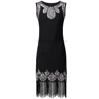 Flapper Stretchy Beaded Fringe Sequin Dress FLAPPER DRESSES size: L|M|S|XL