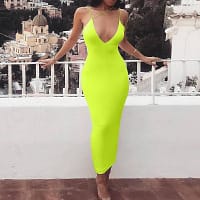 Women Ladies Solid Sexy Skinny Slim Bodycon Sleeveless Hollow Out Summer Clubwear Party Long Maxi Dress NEON GREEN DRESSES color: As Show|As Show|As Show|As Show|Black|Burgundy|Green|Leopard|Navy Blue|Orange|Pink|Purple|Serpentine