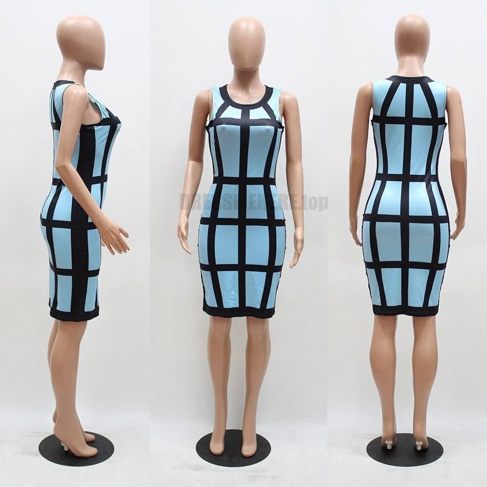 Neon color Slim Fit Colorful Print Dress NEON COLOR DRESSES color: lake blue|Neon Green|Orange|Purple|Rose Red|Yellow