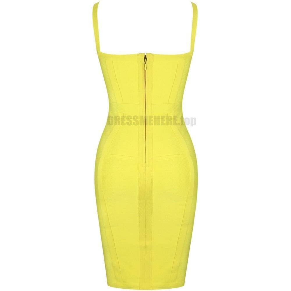 Ocstrade Bandage Dresses Bodycon Vestidos 2021 New Arrival Women Striped Neon Yellow Bandage Dress Rayon Sexy Party Summer Dress NEON ZIP UP DRESSES color: Gray|Pink|Yellow