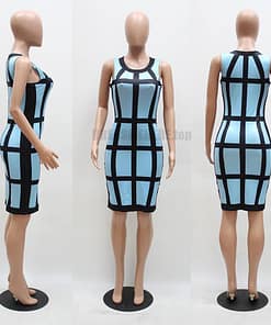 Neon color Slim Fit Colorful Print Dress NEON COLOR DRESSES color: lake blue|Neon Green|Orange|Purple|Rose Red|Yellow