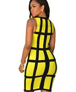 Neon color Slim Fit Colorful Print Dress NEON COLOR DRESSES color: lake blue|Neon Green|Orange|Purple|Rose Red|Yellow