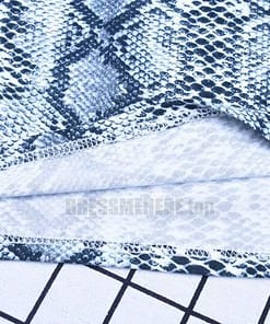 Blue Snakeskin Backless Bodycon Mini Dress BLUE SNAKESKIN DRESSES color: Gray