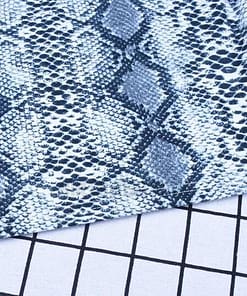 Blue Snakeskin Backless Bodycon Mini Dress BLUE SNAKESKIN DRESSES color: Gray