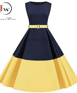Buckle Back to 50-th Bright Color Party Dress BUCKLE DRESSES Color: 1419-002 Size: S