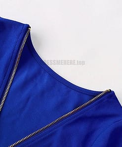 Long Sleeve Zip Up Backless Bodycon Dress LONG SLEEVE ZIP UP DRESSES color: Black|Blue|Red