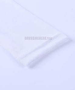 Long Sleeve Zip Up Meshed Sleeves Half Turtleneck Patchwork Dress Meshed Sleeves Half Turtleneck Patchwork Dress LONG SLEEVE ZIP UP DRESSES color: White