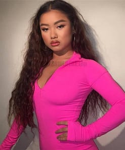 Neon Zip Up Autumn Long Sexy Zipper Front Long Sleeve Bandage Dress NEON ZIP UP DRESSES color: Black|Green|Rose Red