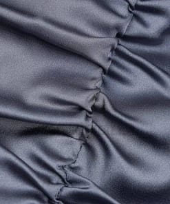 Satin Tulip Hem Mini Dress Long Puff Sleeves SATIN TULIP HEM MINI DRESSES color: Black|Gray|Pink|Red