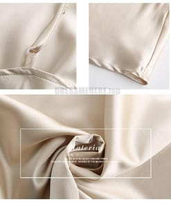 Satin Tulip Hem Mini Party Night Club Sleeveless Dress SATIN TULIP HEM MINI DRESSES color: Champane
