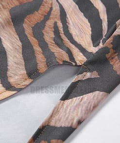 Sexy Summer Bodycon Jaguar Print Sleeveless Maxi dress SEXY SUMMER DRESSESES color: Khaki