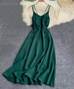 Spaghetti Strap Summer DressClassical Ankle-Length Dresses SPAGHETTI STRAP SUMMER DRESSESES color: Black|Black Flower|Green|Green Flower|Orange|Red|Red Flower|White|Yellow|Yellow Flower