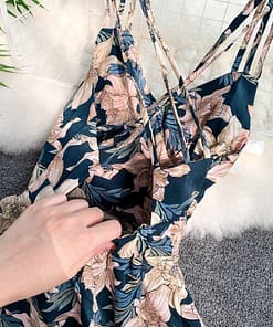 Spaghetti Strap Summer Floral Print Long Dress SPAGHETTI STRAP SUMMER DRESSESES color: Black|Navy Blue|Pink|Red