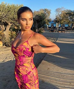 Best Bodycon Colorful Print Maxi Sleeveless Dress BEST BODYCON DRESSES color: Rose Red