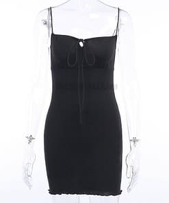 Spaghetti Strap Summer Cotton Mini Dress SPAGHETTI STRAP SUMMER DRESSESES color: apricot|Black