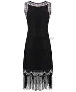 Flapper Stretchy Beaded Fringe Sequin Dress FLAPPER DRESSES size: L|M|S|XL