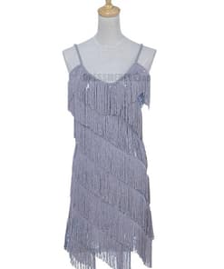 Flapper Dress Vintage Sequin Gold Fringe Dress FLAPPER DRESSES color: ash grey|Black|fushia|Gold|Red|Royal Blue|White