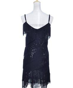 Flapper Dress Vintage Sequin Gold Fringe Dress FLAPPER DRESSES color: ash grey|Black|fushia|Gold|Red|Royal Blue|White