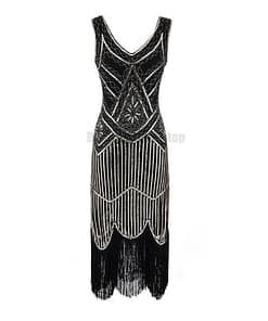 Flapper Vintage Sleeveless Sequin Embellished Full Fringed Dress FLAPPER DRESSES color: C1|C2|C3|C4|C5|C6|C7|C8|C9