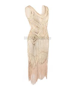 Flapper Vintage Sleeveless Sequin Embellished Full Fringed Dress FLAPPER DRESSES color: C1|C2|C3|C4|C5|C6|C7|C8|C9