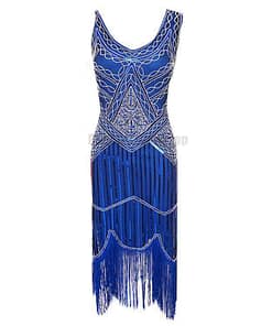 Flapper Vintage Sleeveless Sequin Embellished Full Fringed Dress FLAPPER DRESSES color: C1|C2|C3|C4|C5|C6|C7|C8|C9