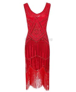 Flapper Vintage Sleeveless Sequin Embellished Full Fringed Dress FLAPPER DRESSES color: C1|C2|C3|C4|C5|C6|C7|C8|C9