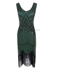 Flapper Vintage Sleeveless Sequin Embellished Full Fringed Dress FLAPPER DRESSES color: C1|C2|C3|C4|C5|C6|C7|C8|C9