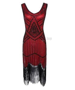 Flapper Vintage Sleeveless Sequin Embellished Full Fringed Dress FLAPPER DRESSES color: C1|C2|C3|C4|C5|C6|C7|C8|C9