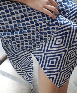 Buckle Retro Stand Plate Floral Print Dress BUCKLE DRESSES color: Blue