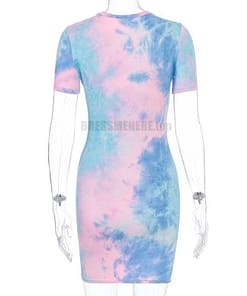 Neon Color Tye Dye Rainbow Sexy Dress NEON COLOR DRESSES color: Blue|Orange|see chart