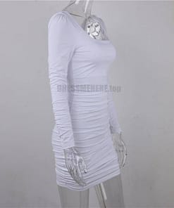 Neon Color Square neck Rushed Dress NEON COLOR DRESSES color: Neon Green|White