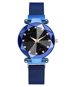 Starry Sky Clock Luxury Fashion Diamond Quartz Wrist Watches GIFTS Color: Blue