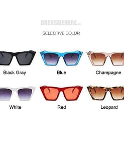 Cat Eye Square Women Designer Luxury Sunglasses GIFTS af7ef0993b8f1511543b19: Black Gray|Blue|Champagne|Leopard|Red|White