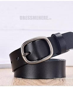 Women Genuine Leather Pin Buckles Vintage Belt GIFTS color: Black|black-coffee|black-orange|coffee|Orange|redbrown|White