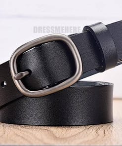 Women Genuine Leather Pin Buckles Vintage Belt GIFTS color: Black|black-coffee|black-orange|coffee|Orange|redbrown|White