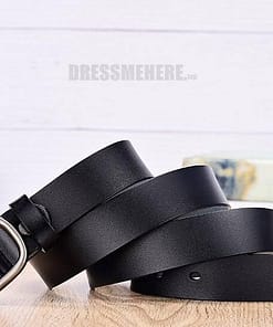 Women Genuine Leather Pin Buckles Vintage Belt GIFTS color: Black|black-coffee|black-orange|coffee|Orange|redbrown|White