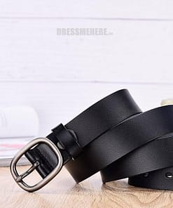 Women Genuine Leather Pin Buckles Vintage Belt GIFTS color: Black|black-coffee|black-orange|coffee|Orange|redbrown|White