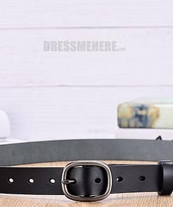 Women Genuine Leather Pin Buckles Vintage Belt GIFTS color: Black|black-coffee|black-orange|coffee|Orange|redbrown|White