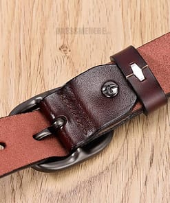 Women Genuine Leather Pin Buckles Vintage Belt GIFTS color: Black|black-coffee|black-orange|coffee|Orange|redbrown|White