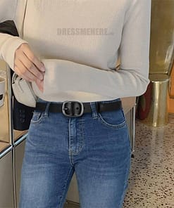 Women Genuine Leather Pin Buckles Vintage Belt GIFTS color: Black|black-coffee|black-orange|coffee|Orange|redbrown|White