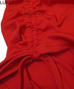 Bodycon Rushed Drawstring Puff Sleeve Mini Dress BEST BODYCON DRESSES color: Black|Light blue|Light pink|Purple|Red|White