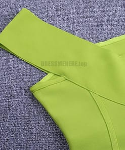 Ocstrade Celebrity Bandage Dress New Arrival 2020 Summer Women Neon Green Bandage Dress Bodycon One Shoulder Evening Party Dress NEON ZIP UP DRESSES color: Black|Blue|Neon Green|Neon Orange|Neon Pink|White
