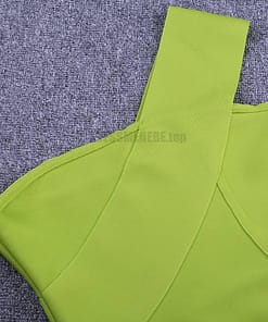 Ocstrade Celebrity Bandage Dress New Arrival 2020 Summer Women Neon Green Bandage Dress Bodycon One Shoulder Evening Party Dress NEON ZIP UP DRESSES color: Black|Blue|Neon Green|Neon Orange|Neon Pink|White