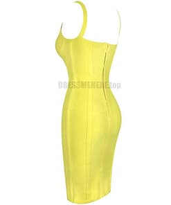 Ocstrade Bandage Dresses Bodycon Vestidos 2021 New Arrival Women Striped Neon Yellow Bandage Dress Rayon Sexy Party Summer Dress NEON ZIP UP DRESSES color: Gray|Pink|Yellow
