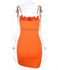 Dulzura ribbed knitted neon women mini dress sexy solid bodycon 2020 summer festival streetwear clothes party elegant clothing NEON COLOR DRESSES color: Orange|yellow green