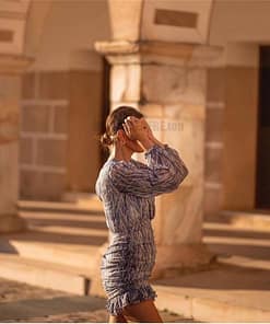 snakeskin print ruffle dress lantern sleeve v neck sexy dresses spring autumn sukienka letnia za 2020 women vestido de mujer NEON COLOR DRESSES color: Blue|Brown|Pink