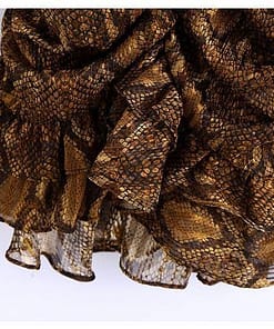 snakeskin print ruffle dress lantern sleeve v neck sexy dresses spring autumn sukienka letnia za 2020 women vestido de mujer NEON COLOR DRESSES color: Blue|Brown|Pink