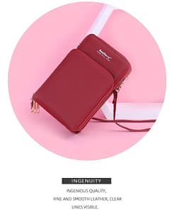 Mini Women Messenger Bags With Phone Pocket ACCESSORIES color: Black 2 Pocket|Black 3 Pocket|Blue 2 Pocket|Brown 3 Pocket|Dard Blue 3 Pocket|Dark Red 3 Pocket|Gray 2 Pocket|Orange 3 Pocket|Pink 2 Pocket|Pink 3 Pocket|Purple 2 Pocket|Purple 3 Pocket|Red 2 Pocket|Red 3 Pocket|Rose 3 Pocket