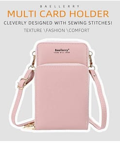 Mini Women Messenger Bags With Phone Pocket ACCESSORIES color: Black 2 Pocket|Black 3 Pocket|Blue 2 Pocket|Brown 3 Pocket|Dard Blue 3 Pocket|Dark Red 3 Pocket|Gray 2 Pocket|Orange 3 Pocket|Pink 2 Pocket|Pink 3 Pocket|Purple 2 Pocket|Purple 3 Pocket|Red 2 Pocket|Red 3 Pocket|Rose 3 Pocket