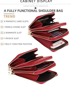 Mini Women Messenger Bags With Phone Pocket ACCESSORIES color: Black 2 Pocket|Black 3 Pocket|Blue 2 Pocket|Brown 3 Pocket|Dard Blue 3 Pocket|Dark Red 3 Pocket|Gray 2 Pocket|Orange 3 Pocket|Pink 2 Pocket|Pink 3 Pocket|Purple 2 Pocket|Purple 3 Pocket|Red 2 Pocket|Red 3 Pocket|Rose 3 Pocket
